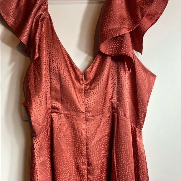 Satin midi slit dress 2x - Picture 8 of 11